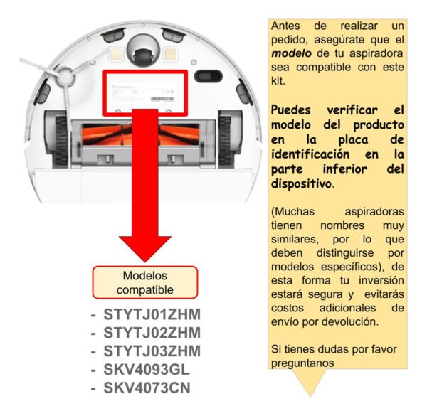 Repuesto Aspiradora Mi Robot Vacuum Mop Xiaomi 1c
