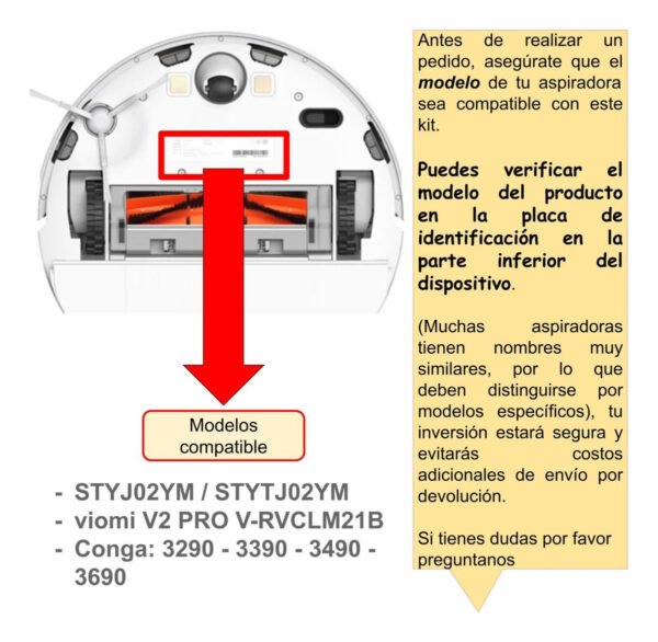 Repuestos Aspiradora Xiaomi Mop P