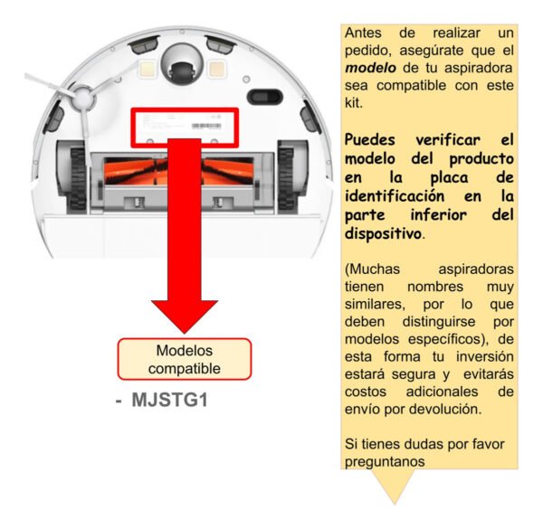 Repuestos Aspiradora Xiaomi Vacuum Essential Mop G1