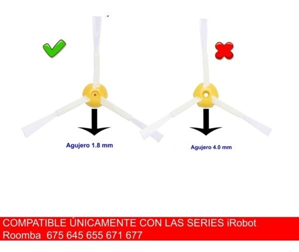 Cepillo 3 Brazos Genérico Para Irobot Roomba 675